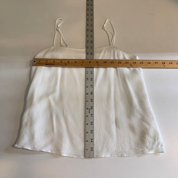 Joie Tank Top Womens XS Extra Small White Fabric Round Button Lined Camisoles - Picture 6 of 11